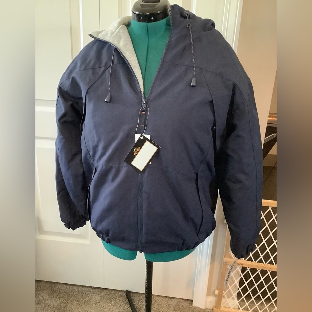 Brand new unisex Navy hooded jacket